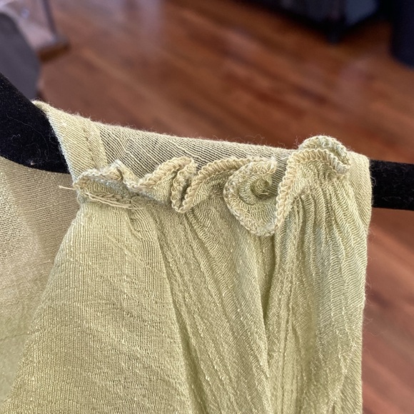 Green Asymmetrical Sleeveless Tunic with Cowl Neckline - Picture 7 of 7